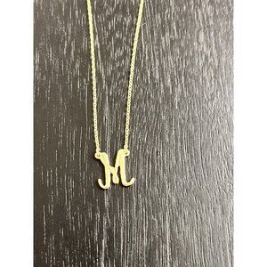 Crown and Ivy Initial M gold tone necklace New with tags $20 dainty gift